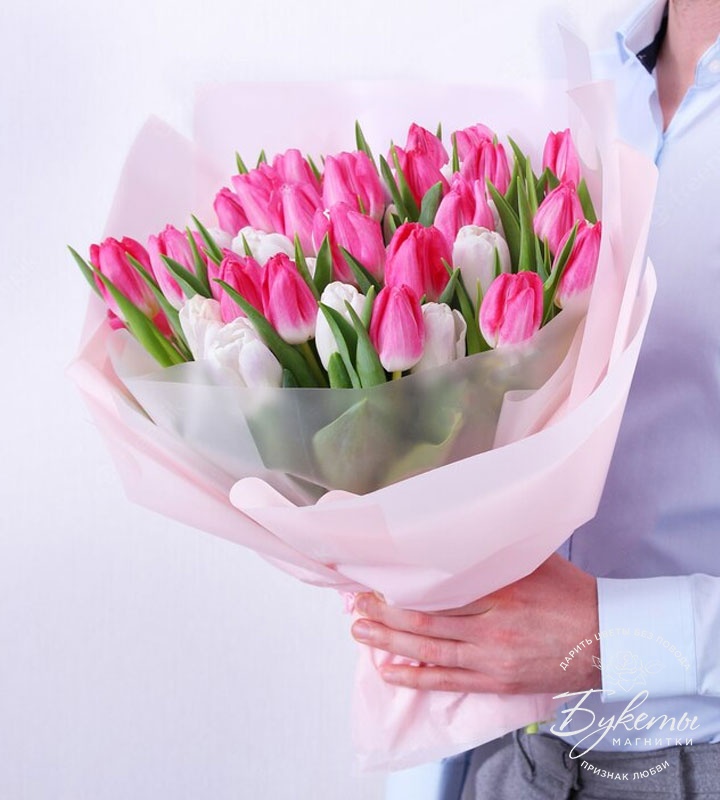 Купить Букет тюльпанов «Любимой» с доставкой по Магнитогорску